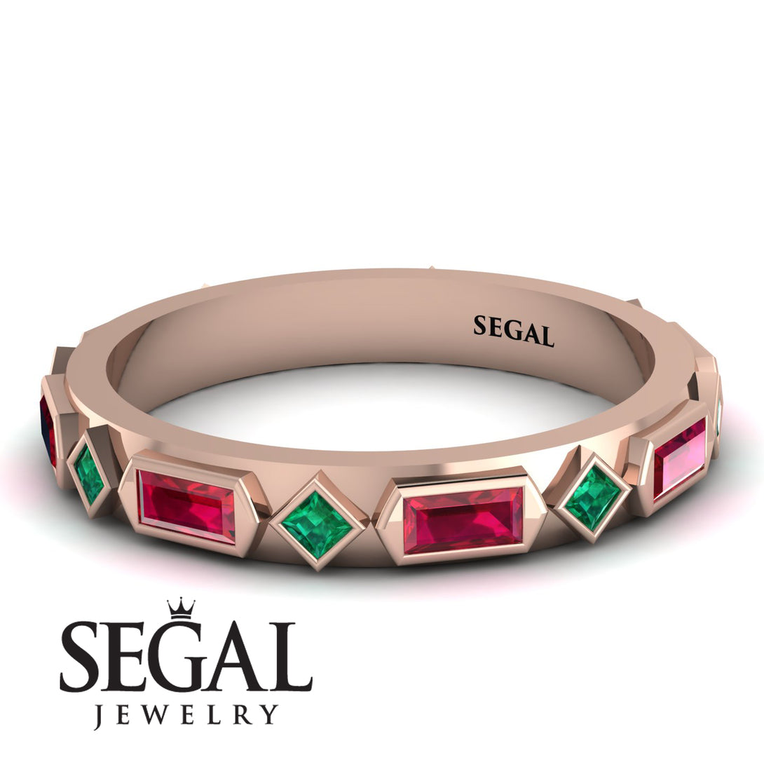 Ruby Baguette & Princess Eternity Band - Andrea No. 50