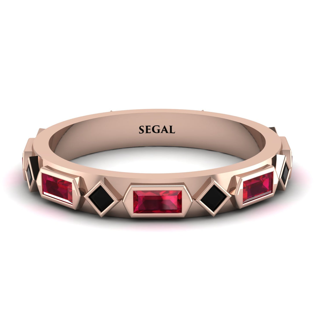 Ruby Baguette & Princess Eternity Band - Andrea No. 53