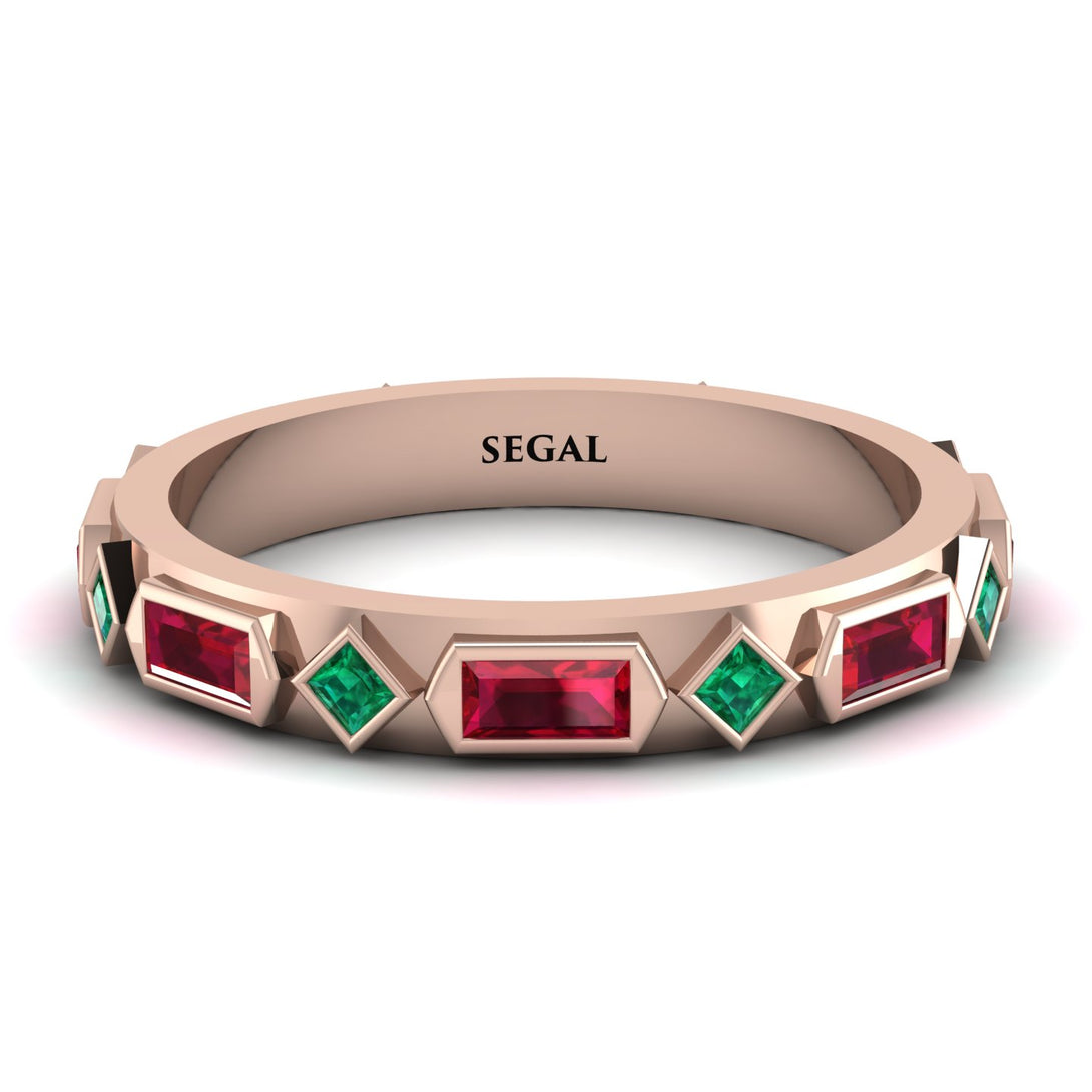 Ruby Baguette & Princess Eternity Band - Andrea No. 50
