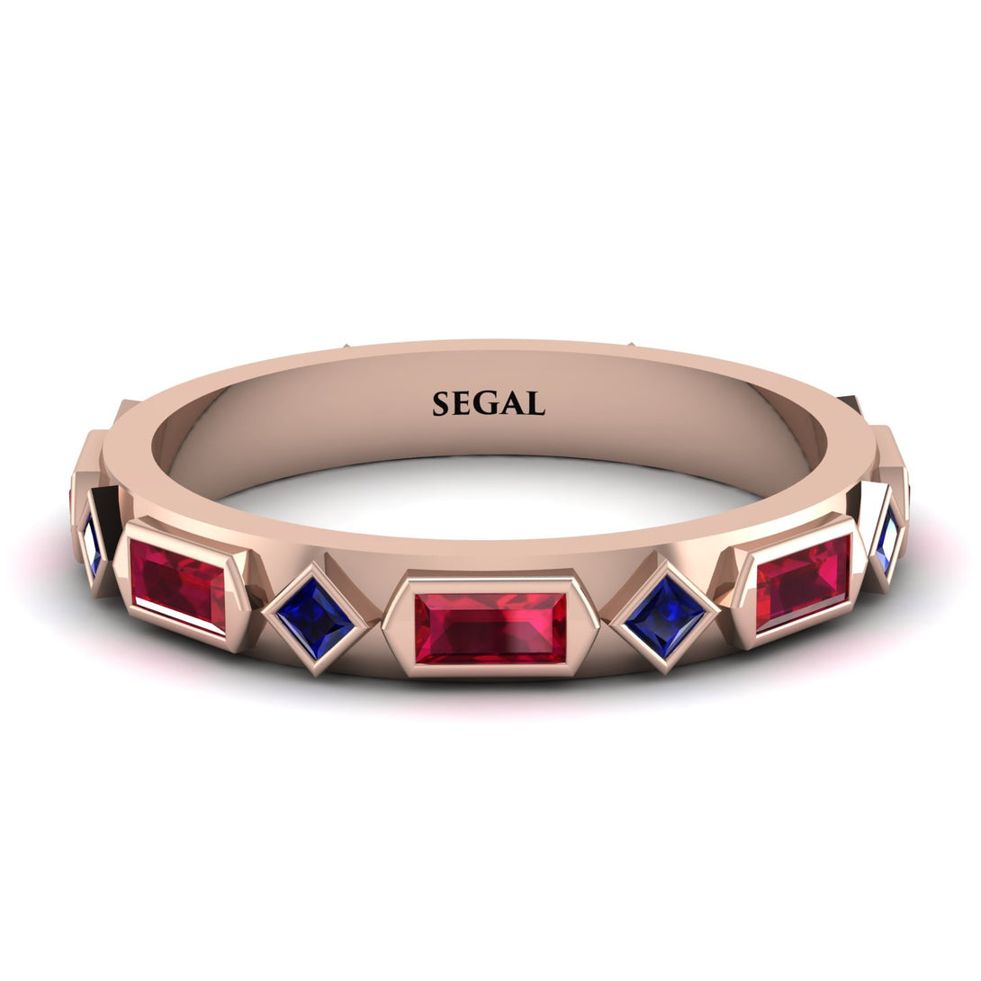 Ruby Baguette & Princess Eternity Band - Andrea No. 59