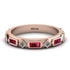 Ruby Baguette & Princess Eternity Band - Andrea No. 47