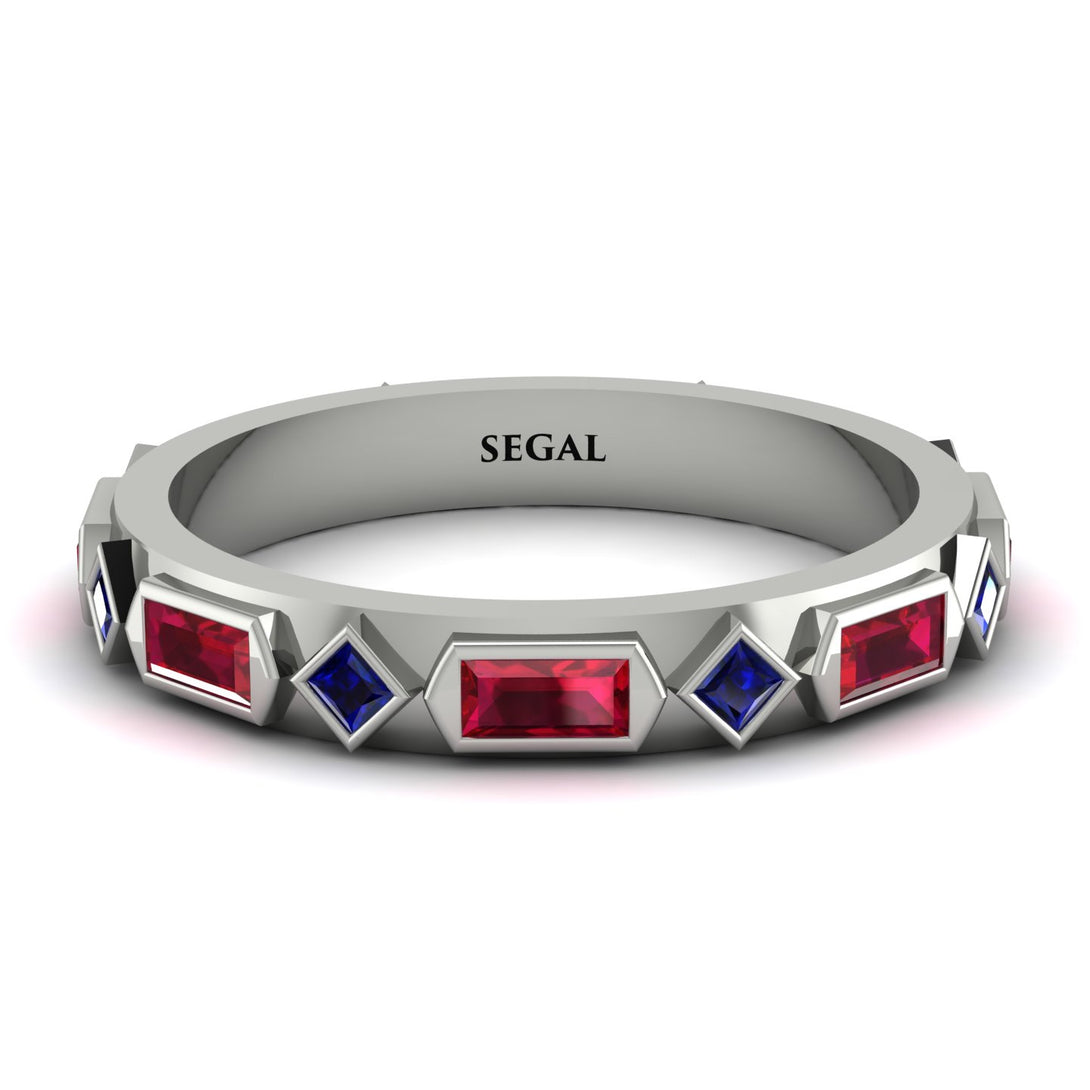 Ruby Baguette & Princess Eternity Band - Andrea No. 60