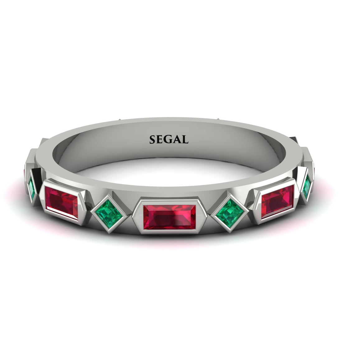 Ruby Baguette & Princess Eternity Band - Andrea No. 51