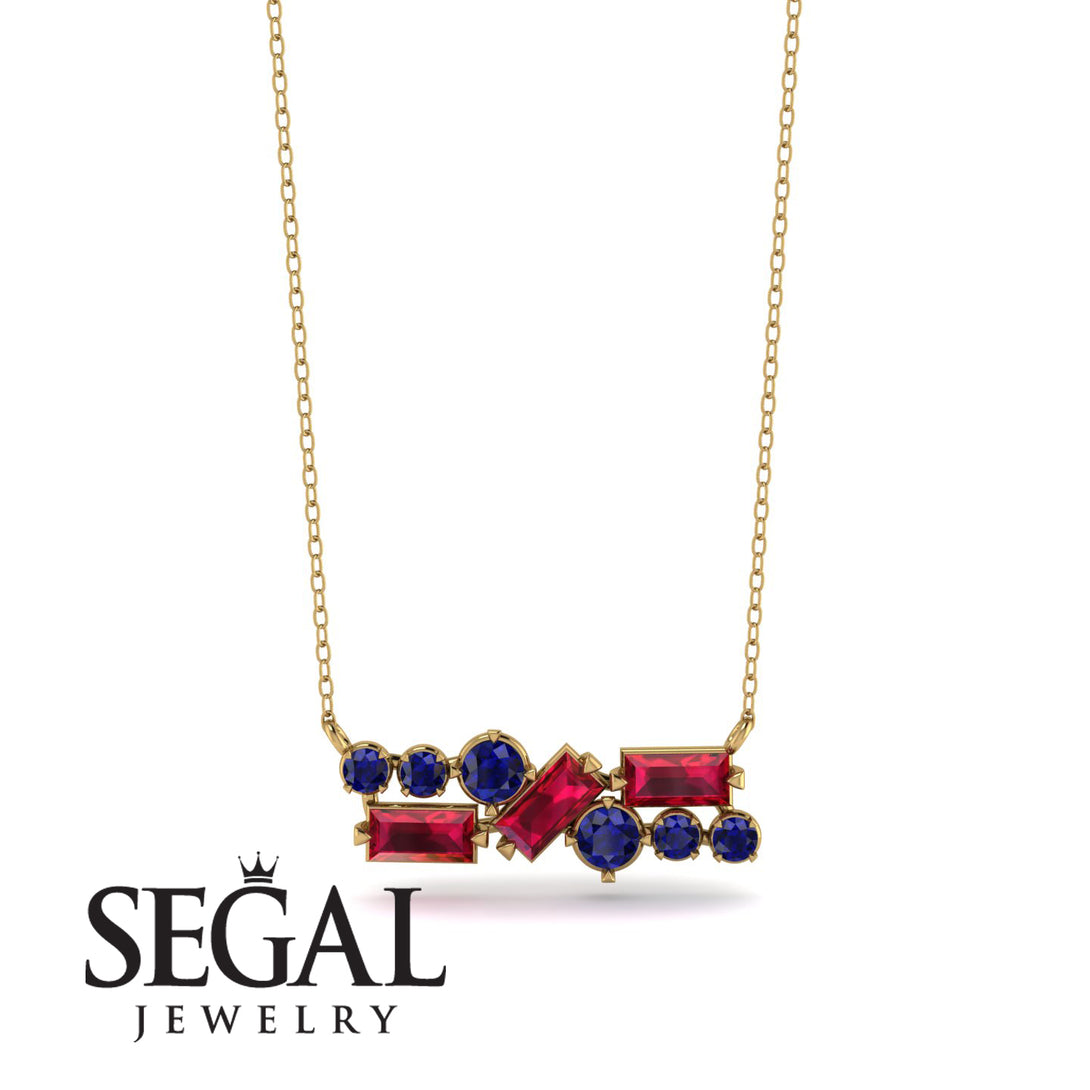Ruby Baguette Necklace Mix - Kinley No. 58