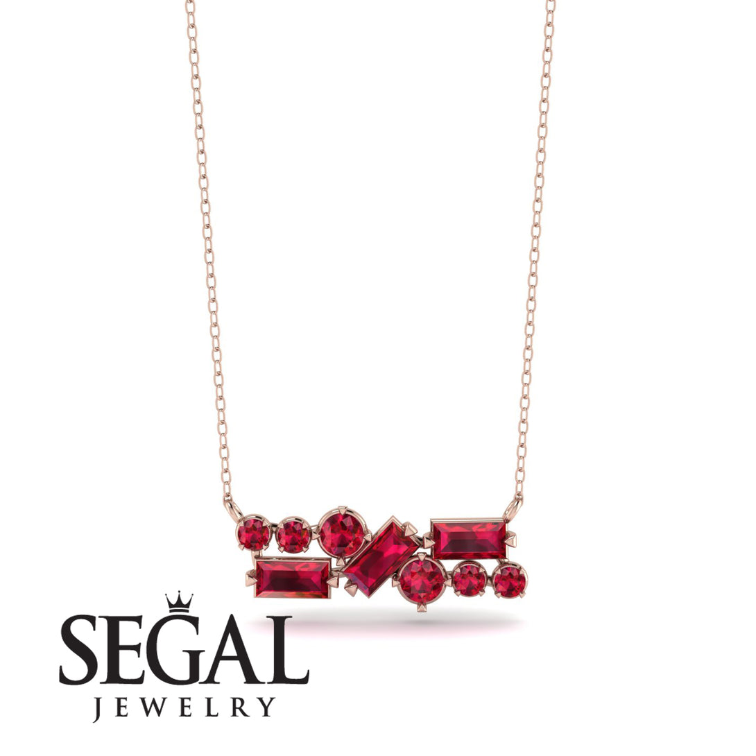 Ruby Baguette Necklace Mix - Kinley No. 56