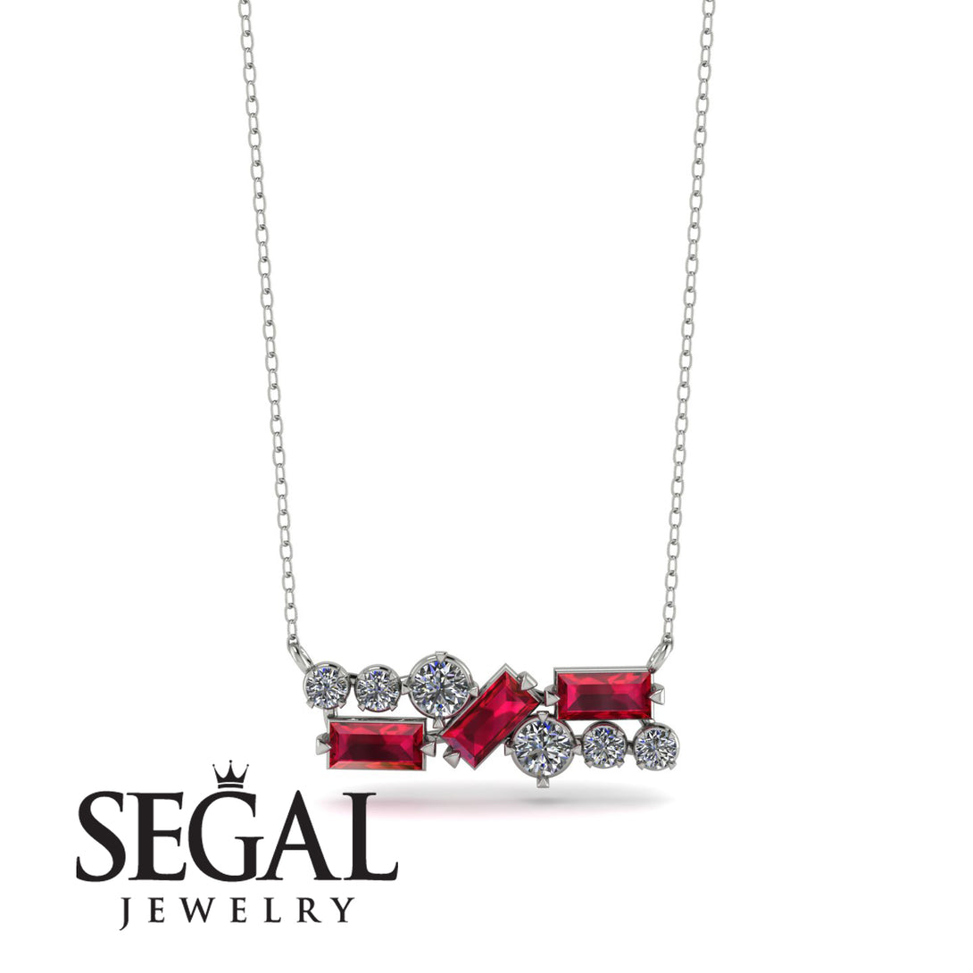 Ruby Baguette Necklace Mix - Kinley No. 48