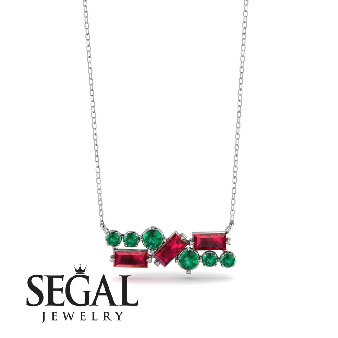 Ruby Baguette Necklace Mix - Kinley No. 51