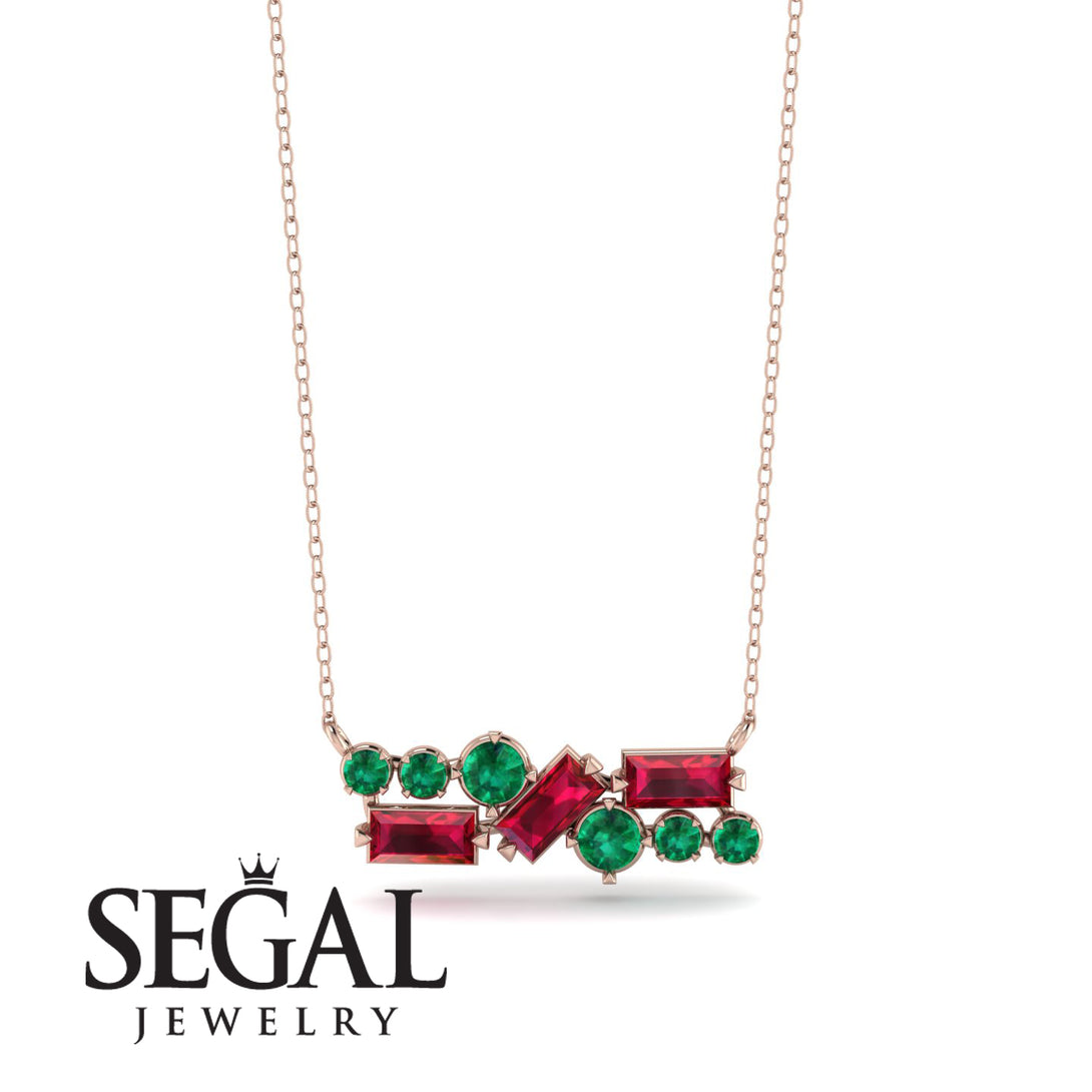 Ruby Baguette Necklace Mix - Kinley No. 50