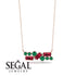 Ruby Baguette Necklace Mix - Kinley No. 50