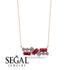 Ruby Baguette Necklace Mix - Kinley No. 47