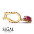Ruby Dangle Earrings With Hidden Halo - Adaline No. 55 image 2