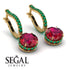 Ruby Dangle Earrings With Hidden Halo - Adaline No. 25 image 3