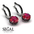 Ruby Dangle Earrings With Hidden Halo - Adaline No. 42 image 3
