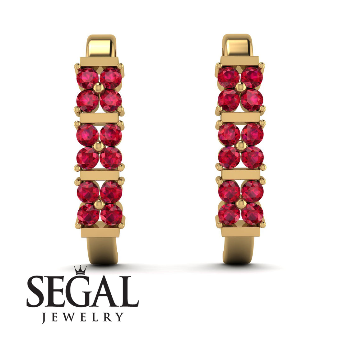 Ruby Minimalist Earrings - Elliot No. 10