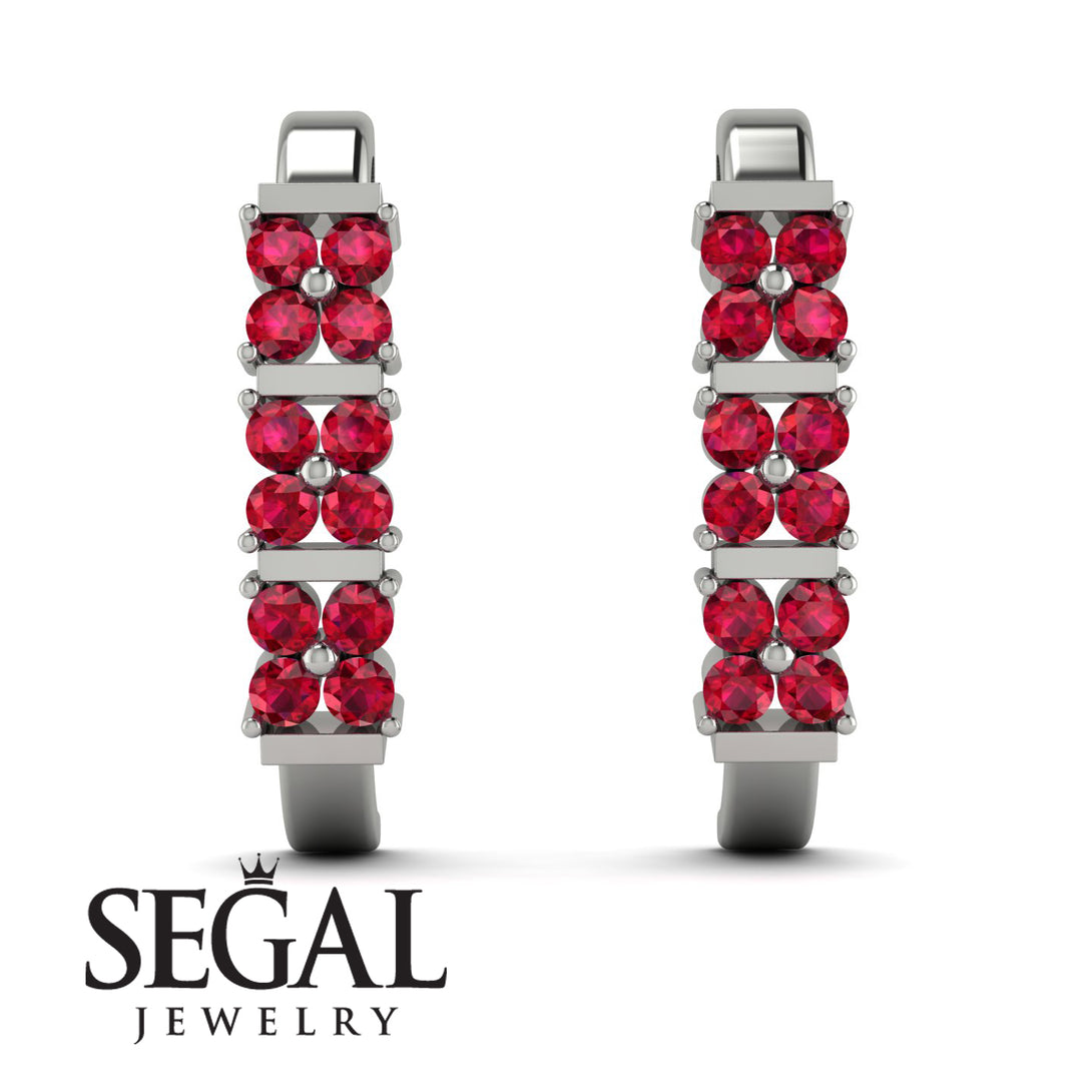 Ruby Minimalist Earrings - Elliot No. 12
