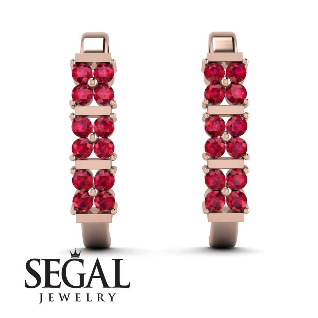 Ruby Minimalist Earrings - Elliot No. 11