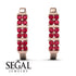 Ruby Minimalist Earrings - Elliot No. 11