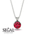 Ruby Necklace With Hidden Halo - Adaline No. 27 image 9