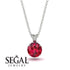 Ruby Necklace With Hidden Halo - Adaline No. 57 image 9