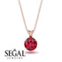 Ruby Necklace With Hidden Halo - Adaline No. 56 image 9