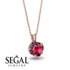 Ruby Necklace With Hidden Halo - Adaline No. 71 image 2