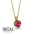 Ruby Necklace With Hidden Halo - Adaline No. 10