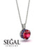 Ruby Necklace With Hidden Halo - Adaline No. 72 image 2