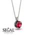 Ruby Necklace With Hidden Halo - Adaline No. 42