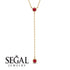 Ruby Tie Necklace - Alma No. 10