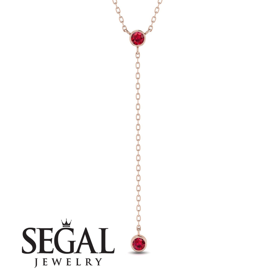 Ruby Tie Necklace - Alma No. 11
