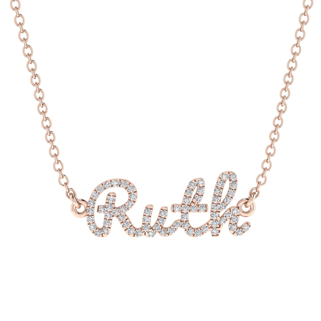 Diamond Gold Name Necklace - Ruth