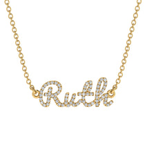 Diamond Gold Name Necklace - Ruth image 1
