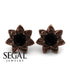 Lotus Flower Black Diamond Earrings - Lotus no. 5