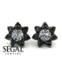 Lotus Flower Diamond Earrings - Lotus no. 3