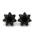 Lotus Flower Black Diamond Earrings - Lotus no. 6