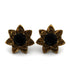 Lotus Flower Black Diamond Earrings - Lotus no. 4