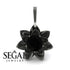Lotus Flower Black Diamond Pendant - Lotus no. 6