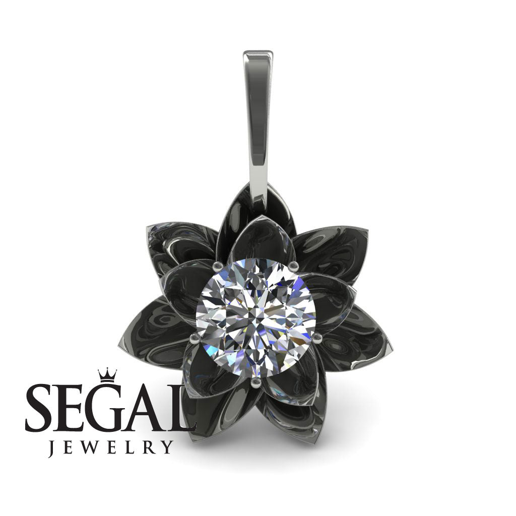 Lotus Flower Diamond Pendant - Lotus no. 3