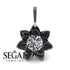 Lotus Flower Diamond Pendant - Lotus no. 3 image 3
