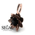 Lotus Flower Black Diamond Pendant - Lotus no. 5 image 2