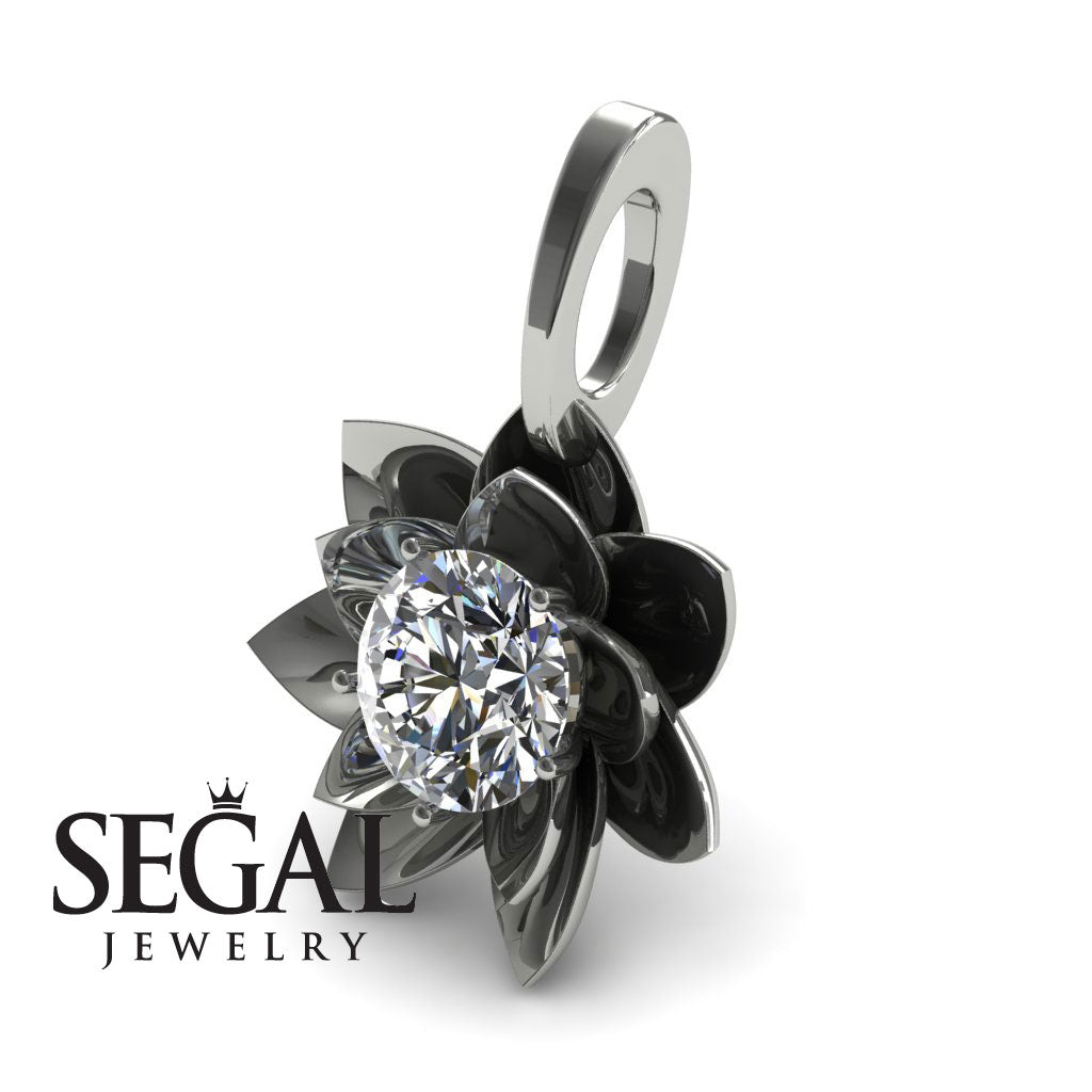 Lotus Flower Diamond Pendant - Lotus no. 3