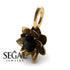 Lotus Flower Black Diamond Pendant - Lotus no. 4 image 2