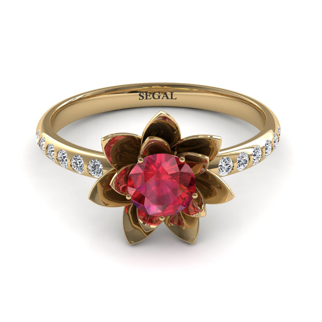 Lotus Flower Ruby ring - Lotus no. 13