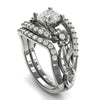 White Gold Wedding Ring set Branches In The Fall Bridal Set Diamond Ring- Alyssa no. 3