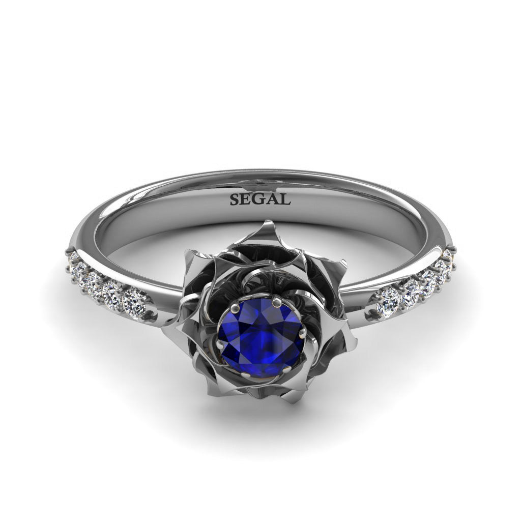 A lady's Rose Blue Topaz Ring- Elena no. 9