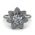 Lotus Diamond Flower Engagement Ring - Princess Lotus no. 3