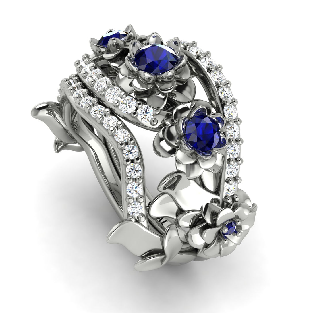 Bridal set The 5th Season Blue Sapphire Ring- Ellie no. 120