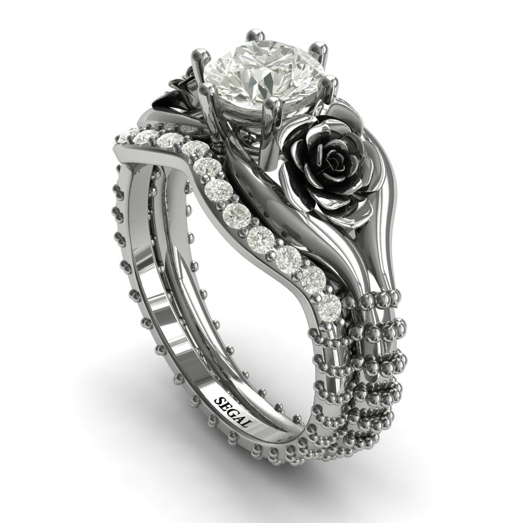 The Rose Spike Bridal Set Diamond Ring- Camilla no. 3