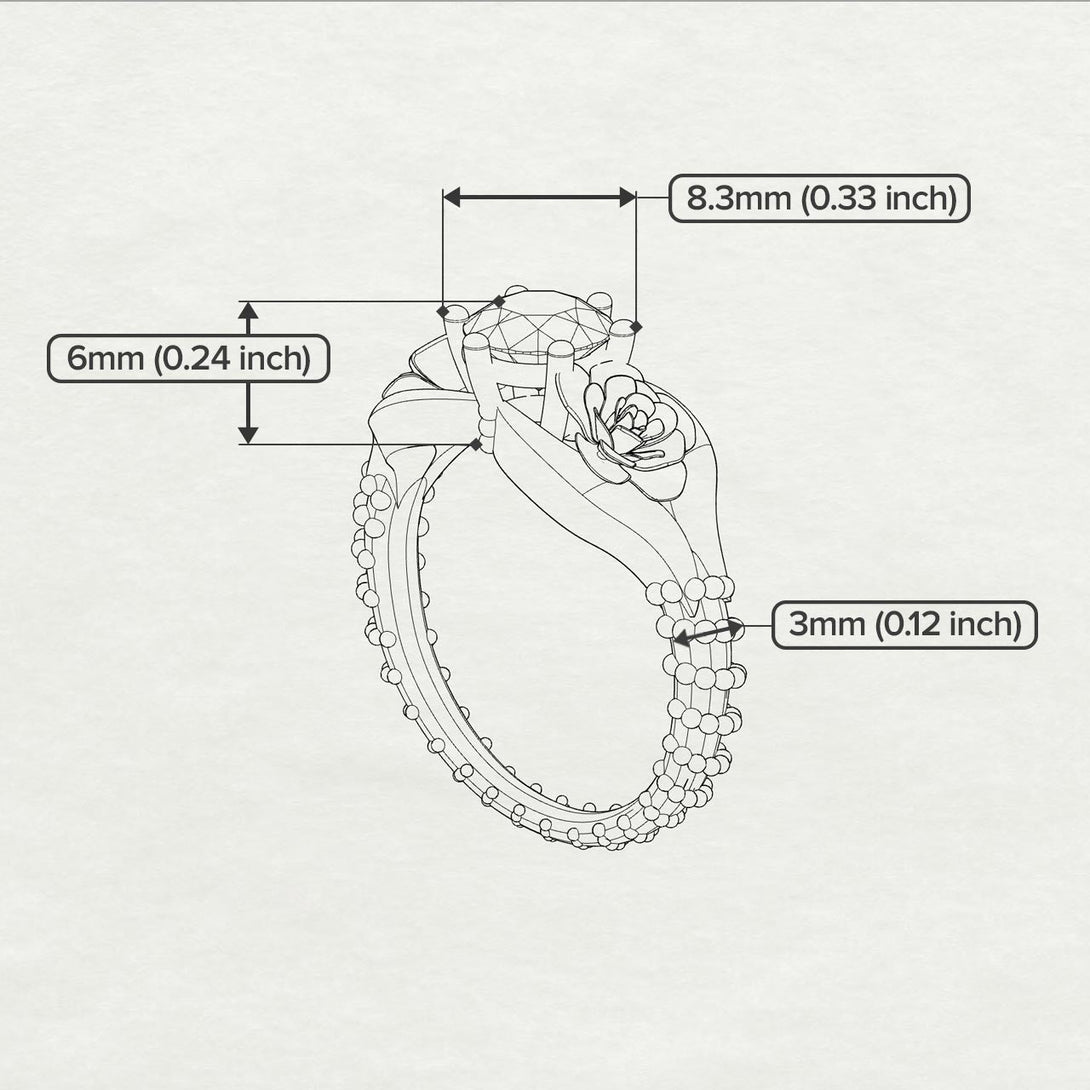 The Rose Spike Diamond Ring- Camilla no. 2