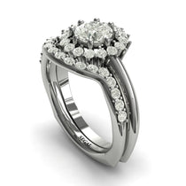Halo's Vintage Wedding Ring Sets Diamond Ring- Clara no. 3 image 1